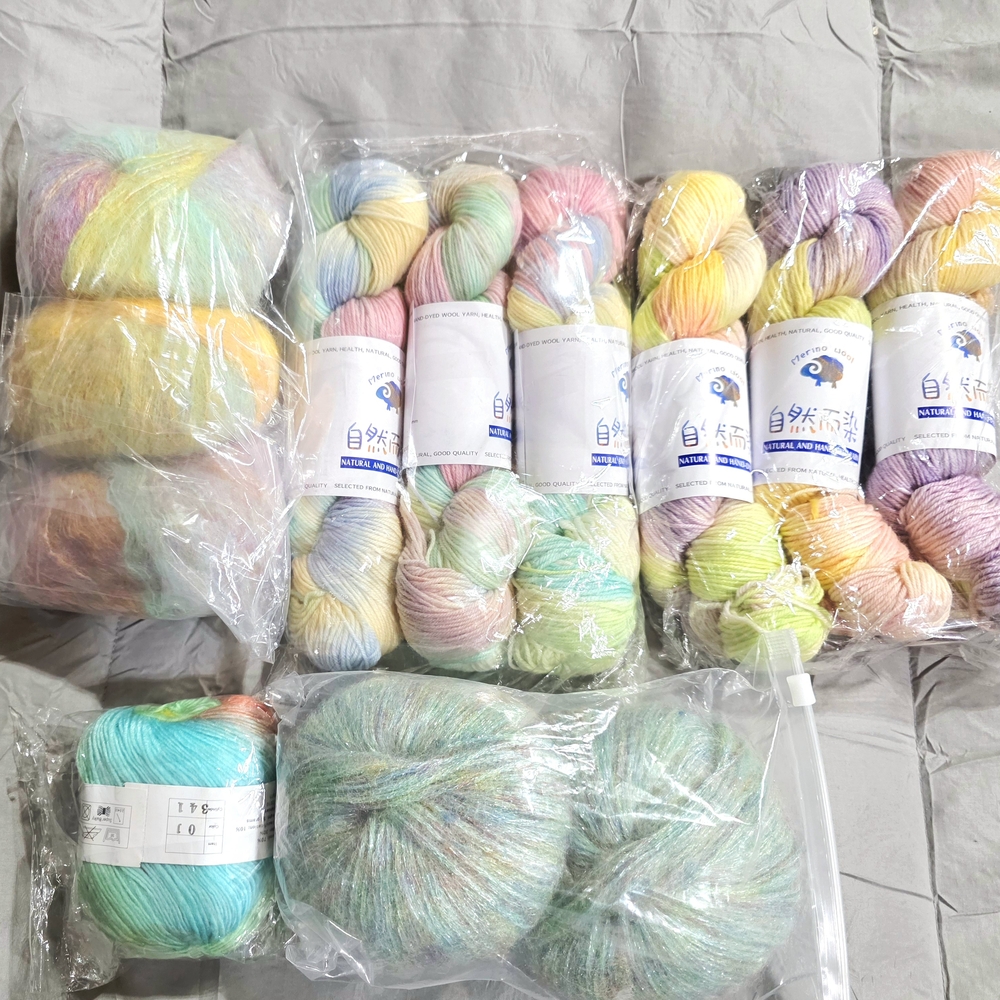 Multicolor Yarn Set for Fiber Arts